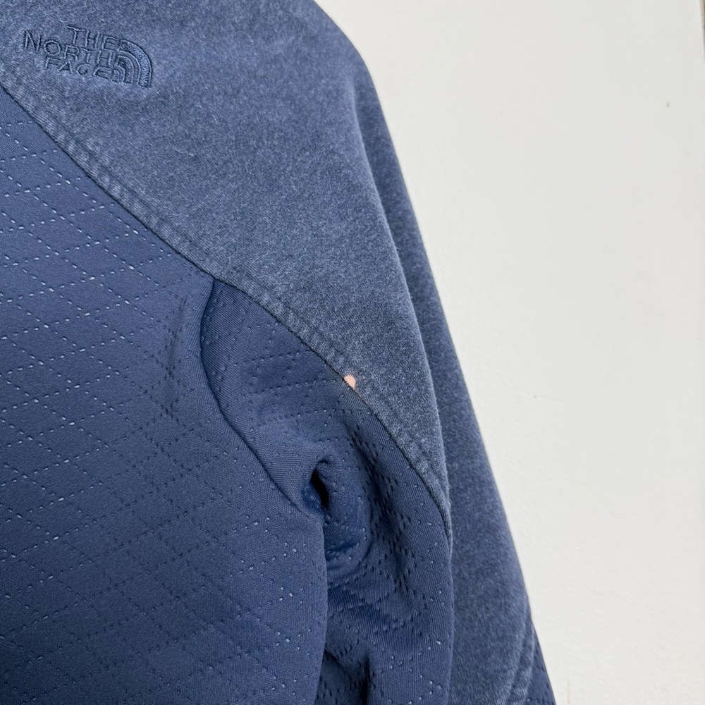 The North Face Caroluna Quilted Hooded Fleece Jacket Coat Blue Size L - Picture 14 of 15